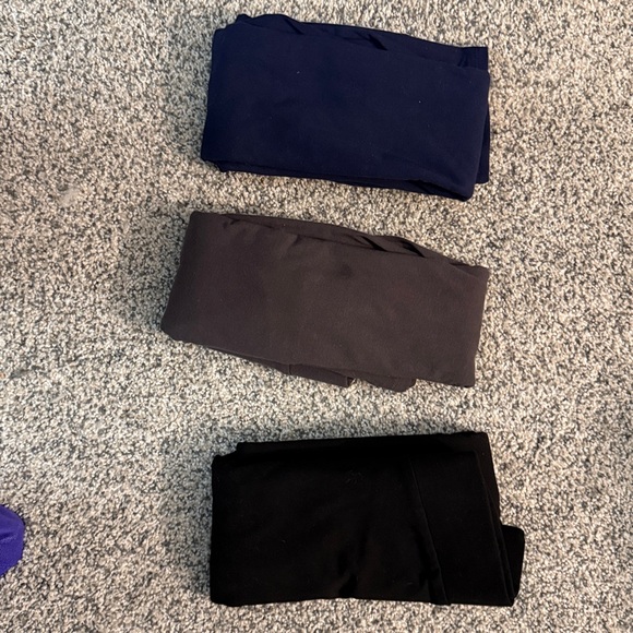 3 pair of Torrid Leggings in Black, Navy, and medium grey. New without tags. - Picture 1 of 2